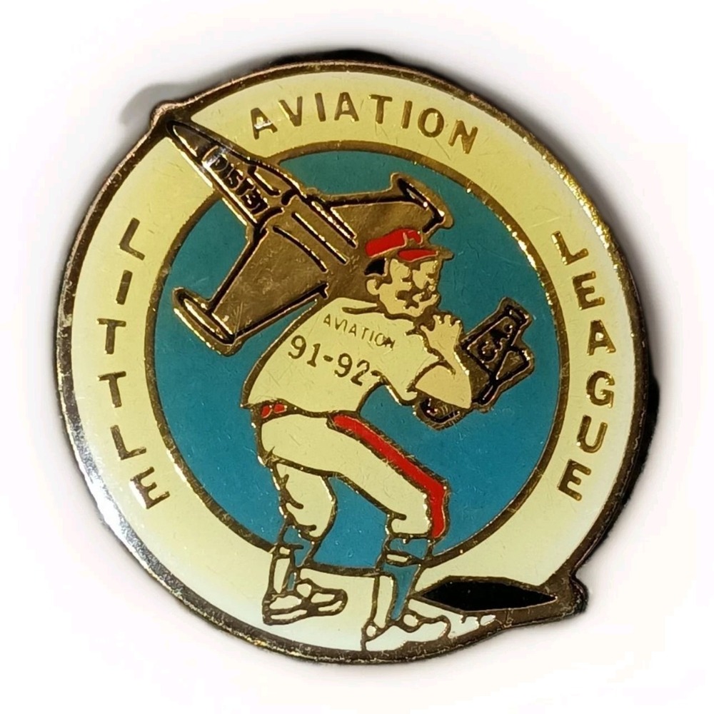 Vintage 1991-92 Dist 37 Ca Little League Aviation Lapel Hat Pin Pinback Tie Tac